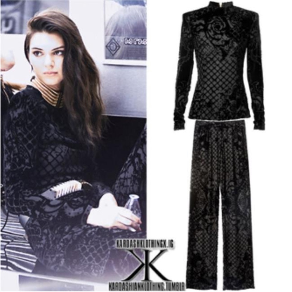 NWT Lim. Ed. Balmain x H&M Black Velvet Pants